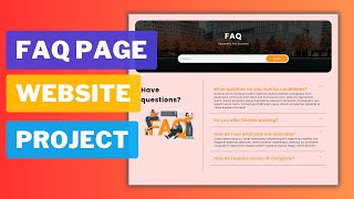 Responsive FAQ Page Website using HTML and CSS only | FAQ Job Portal Website