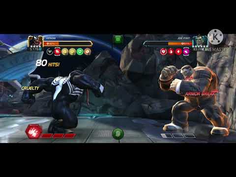 4 star rank 4 venom vs VARIENT 6 final boss joe fixit one shot (MCOC)