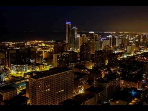 Sunrise in Chicago Downtown, Timelapse