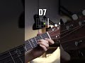 Chords tutorial for beginners - D7 chord  #guitar #chords