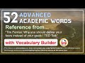 52 Advanced Academic Words Words Ref from 