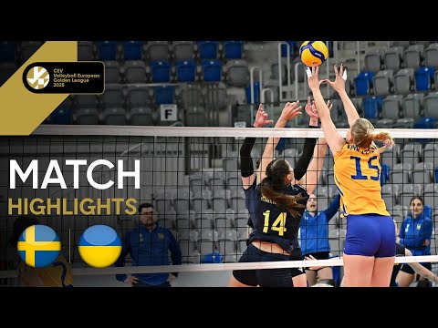 Highlights | Sweden vs. Ukraine - CEV Volleyball European Golden League 2025 | Women