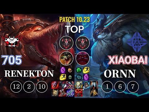 JDG 705 Renekton vs ES Xiaobai Ornn Top - KR Patch 10.23