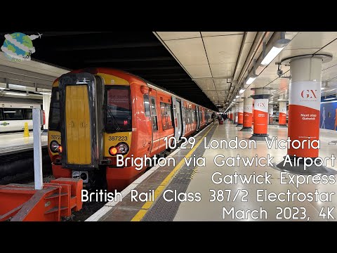 London Victoria to Brighton Train Journey on the Gatwick Express