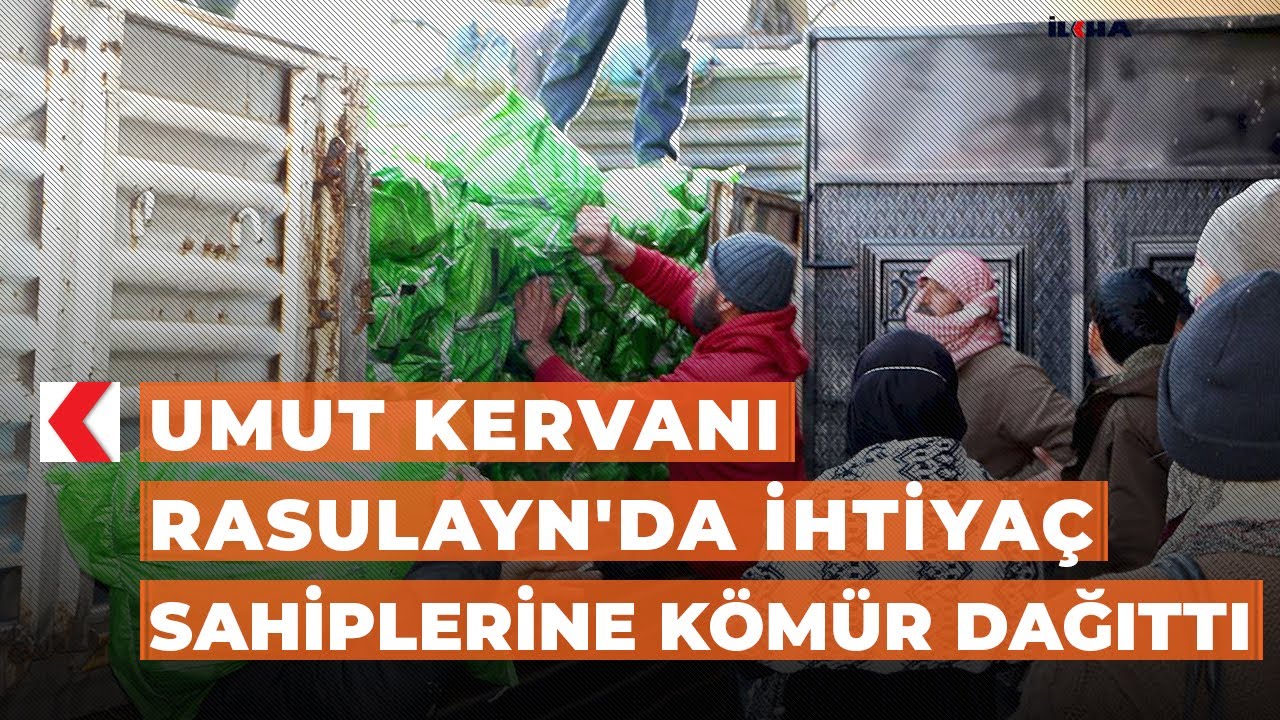 Umut Kervanı Rasulayn'da ihtiyaç sahiplerine kömür dağıttı