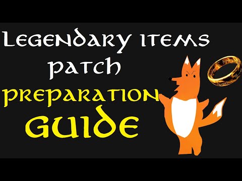 LotRO: Legendary Items Patch Preparation GUIDE | What You Should Do Before The Patch