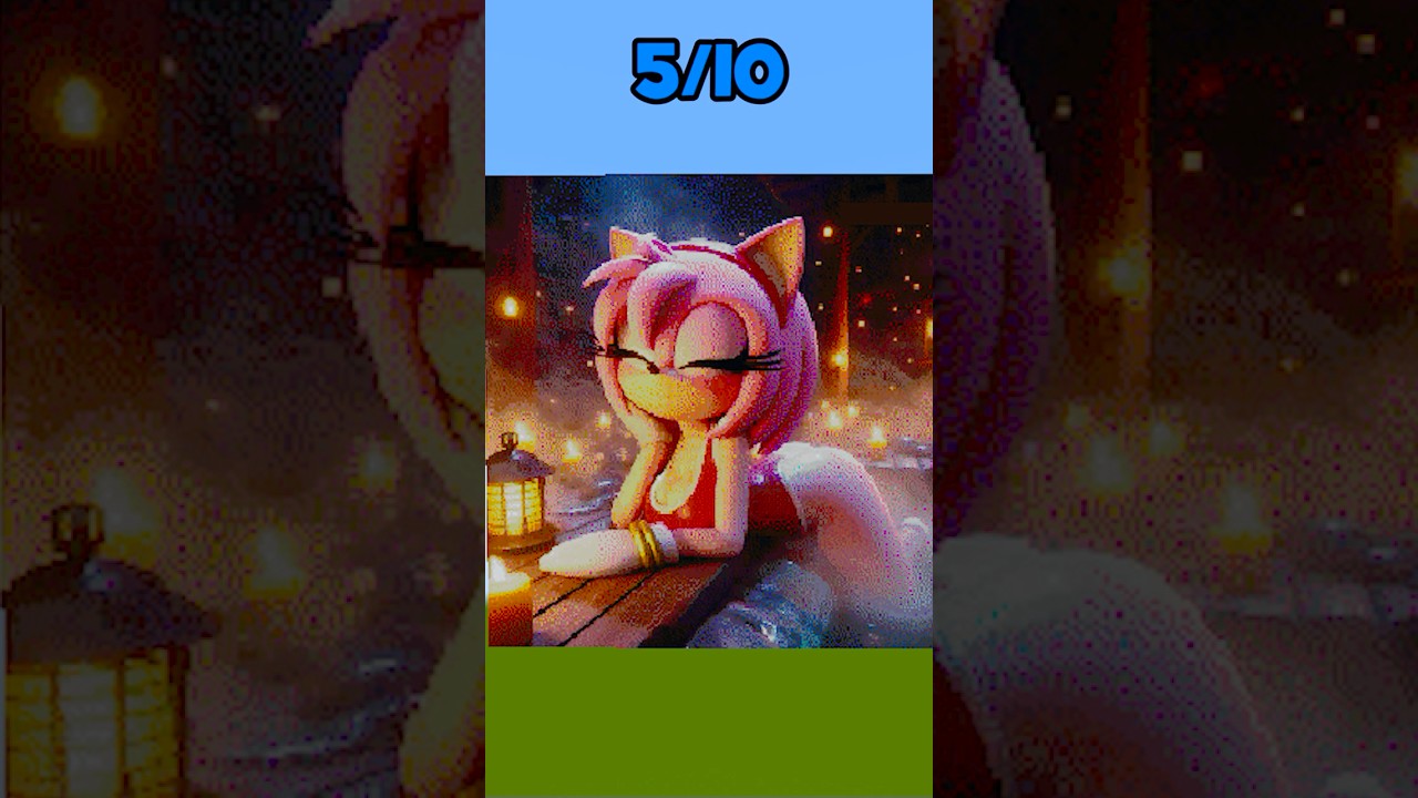 THE BEST AMY ROSE ART! WATCH ENDING... #shorts