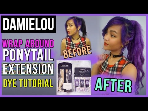 HOW TO: Purple Ponytail Extention! DYE TUTORIAL #Vpfashion