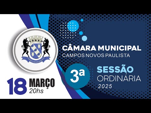 3ª SESSÃO ORDINÁRIA REALIZADA EM 18 DE MARÇO DE 2025
