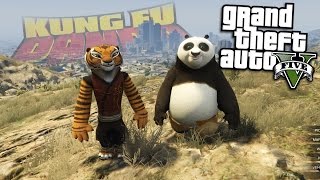 GTA 5 Mods - KUNGFU PANDA MOD w/ PO & TIGRESS (GTA 5 Mods Gameplay)
