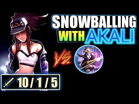 Here is How to SNOWBALL and Carry with Akali Mid  - Akali vs Leblanc (Full gameplay)  I Care4Dash