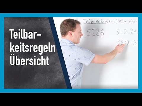 Teilbarkeitsregeln 1-10, 100 und 1000 Übersicht | www.gut-erklärt.de