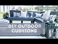 DIY OUTDOOR CUSHION IN LESS THAN AN HOUR | How to make cushions for patio furniture