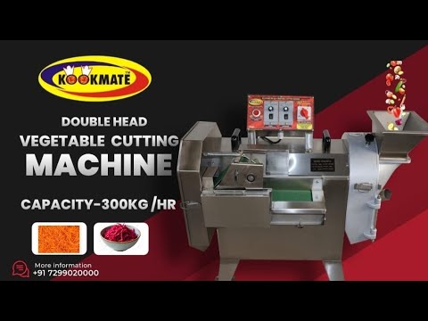 Multi Functional Double Head Vegetable Cutting Machine For carrots shredding video by Kookmate India
