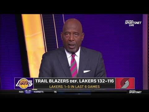 James Worthy DISAPPOINTED by LeBron, Lakers loss to Blazers 132-116 with Luka Doncic out Injured