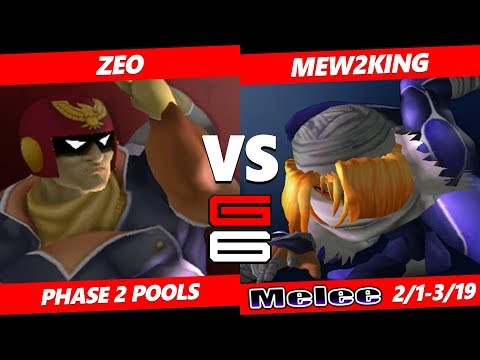 Genesis 6 SSBM - Zeo (Captain Falcon) VS FOX MVG | Mew2King (Sheik) Smash Melee R2 Pools
