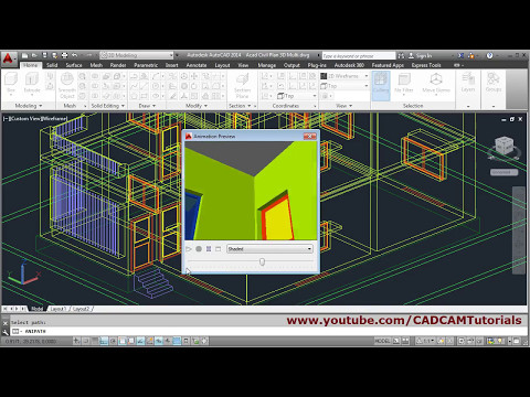 AutoCAD 3D House Modeling Tutorial Beginner Basic 1