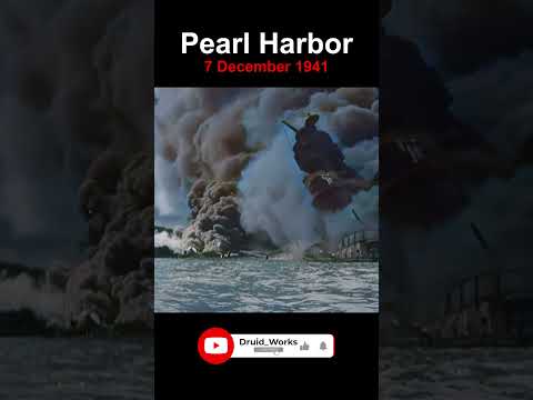 Destruction of Pearl Harbor, 7 December 1941 | 60fps, Colorized, Sound Design, AI Enhanced