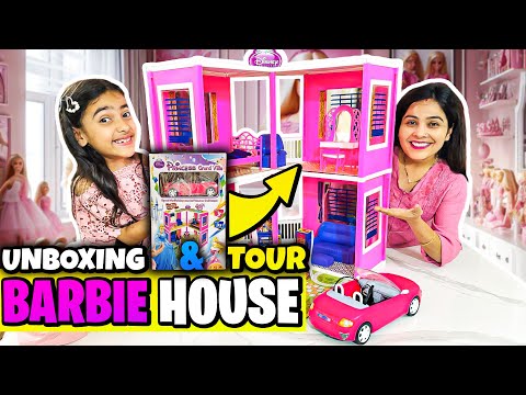 BARBIE Doll House Tour PART-2😍| Doll House Playset for Kids😍 #samayranarula #unboxing #tour