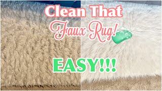 HOW TO CLEAN YOUR WHITE FAUX FUR RUG AT HOME! Easy DIY Restore Faux Fur