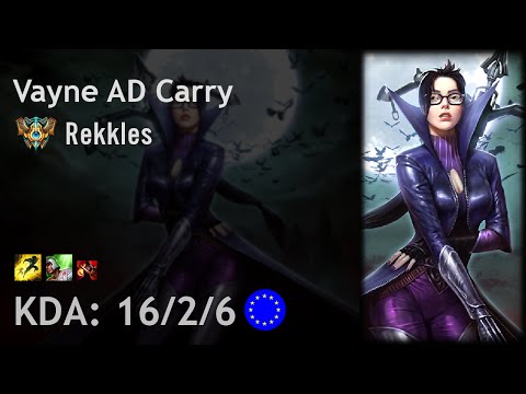 Vayne AD Carry vs Ashe - Rekkles - EUW Challenger Patch 6.17