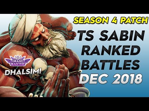 [SFV: AE] Dec 2018 Ranked Battles (Season 4) Grand Master Dhalsim [4k/60fps]