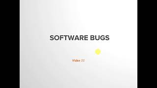 V11 : How to report a Software Bug and bug life cycle
