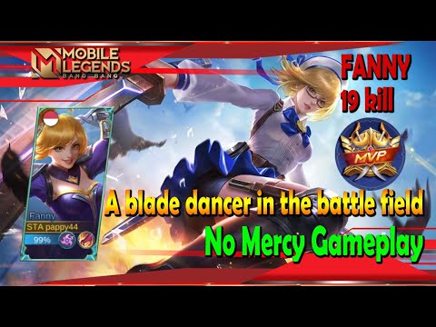 FANNY JUNGLER | GAMEPLAY NO MERCY 19 KILL | MOBILE LEGEND