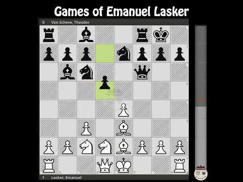 Lasker, Emanuel - Von Scheve, Theodor || Berlin 1890 @chessbuddies 🔴 #EmanuelLasker