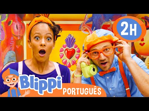 Blippi e Meekah Entram no Mundo das Ilusões! | 2 HORAS DO BLIPPI! | Vídeos Educativos para Crianças