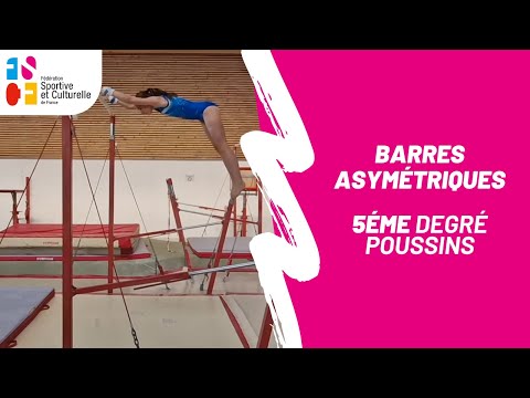 Gymnastique féminine : barres asymétriques 5éme degré poussins
