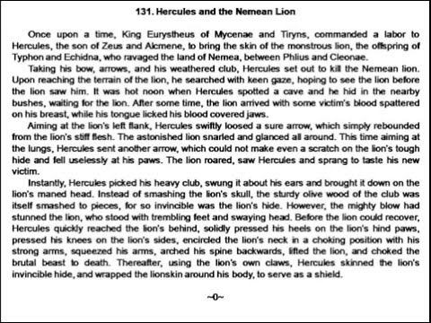 Hercules and the Nemean Lion