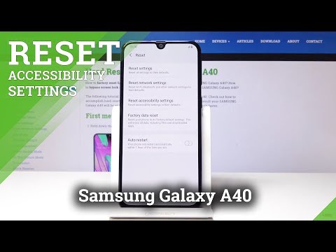 How to Reset Availability Configuration in SAMSUNG Galaxy A40 - Restore Accessibility Settings
