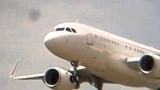 片輪接地! ドイツ国籍Private Jet Airbus A320  [D-ALEX]成田空港⑯L Land!