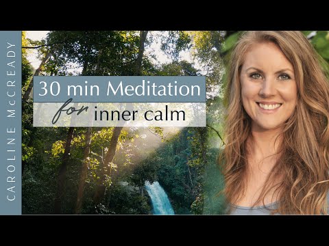30 Minute Half-Guided Breathing Meditation for Inner Calm | with Water and Nature Sounds