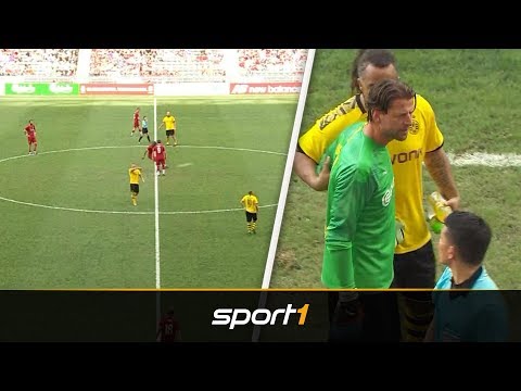 Legendenspiel: Irres Anstoß-Tor bringt Weidenfeller auf die Palme | SPORT1