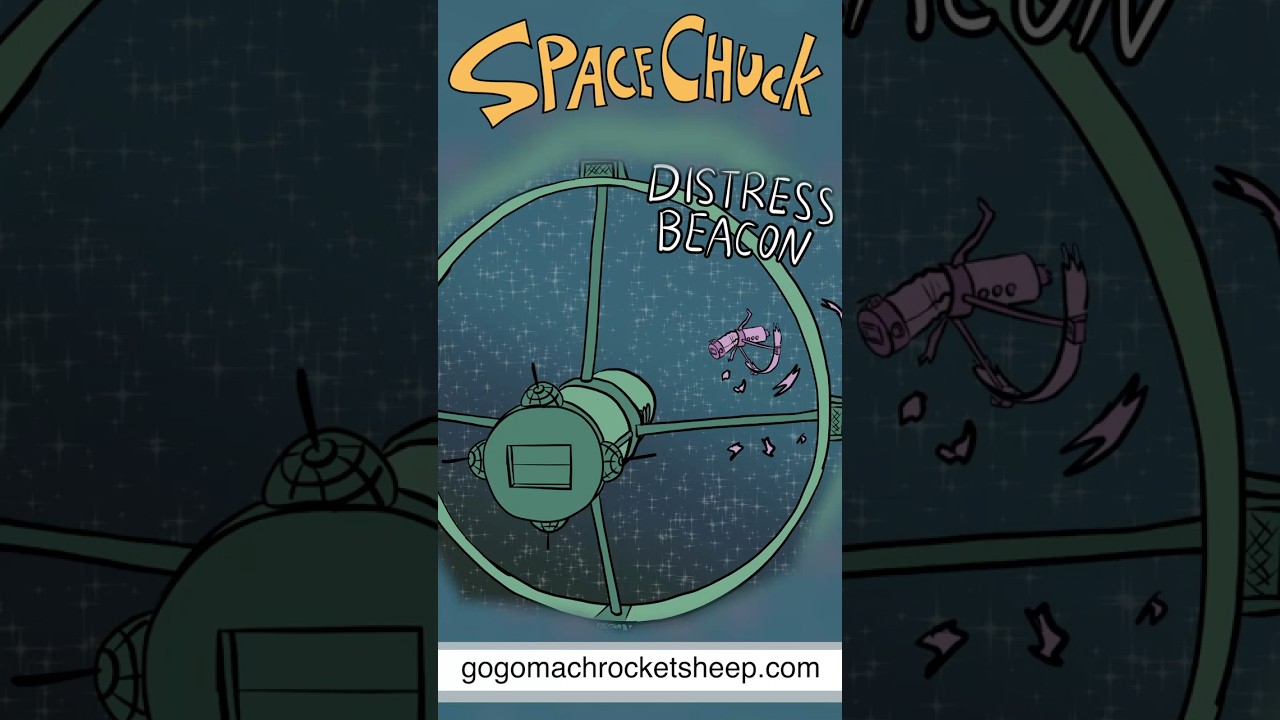Funny Sci-fi distress beacon comic! #spacechuck #comic #comicstrip #scifi #shortstory #art