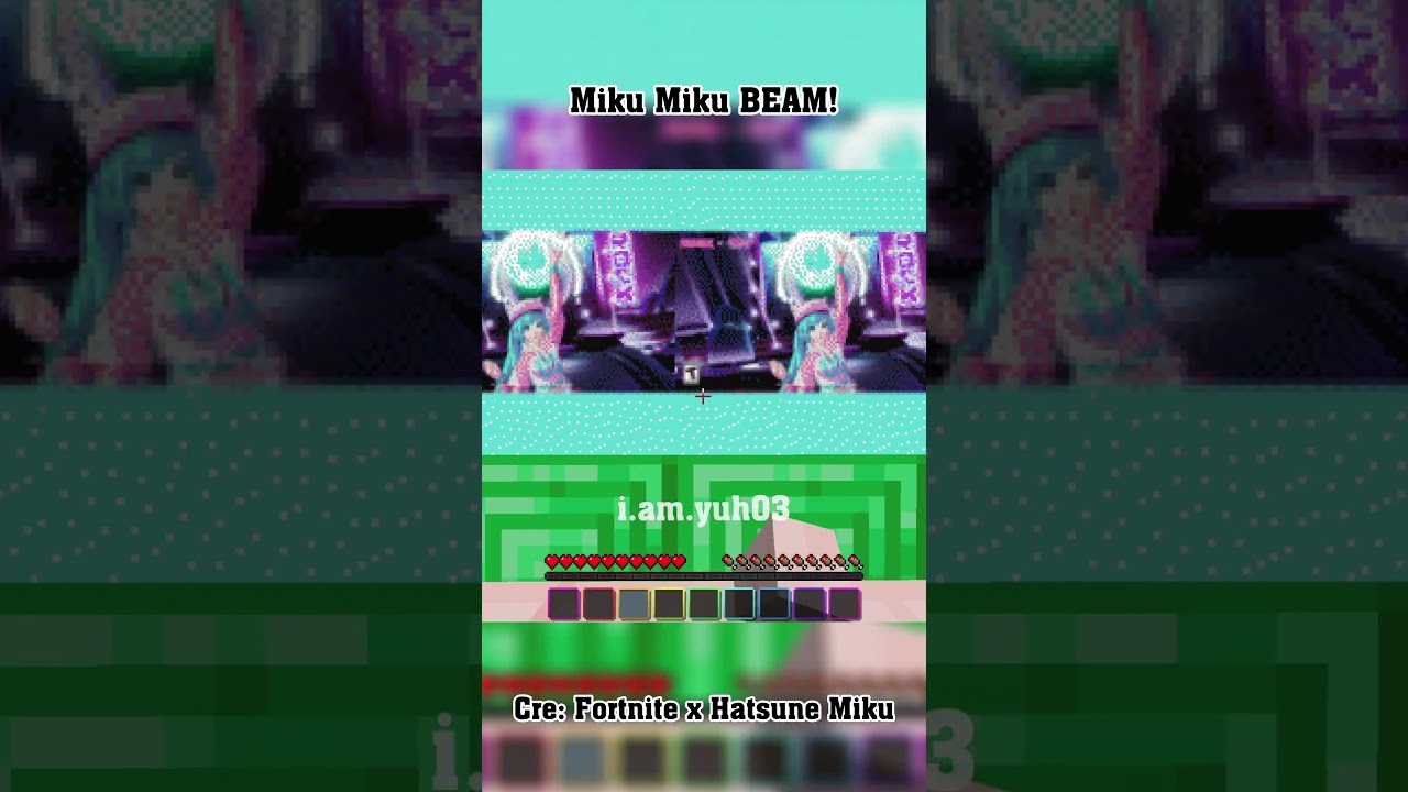 Miku Miku BEAM! but it's in Minecraft Map Art Animation #minecraft #animation #miku #anime