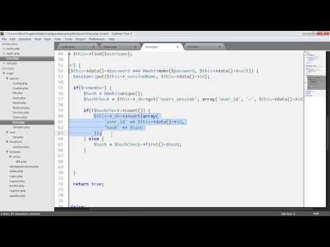 PHP OOP Login Register System Remember me Part 19 23