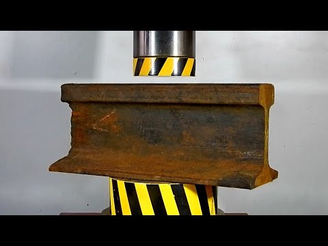 HYDRAULIC PRESS vs RAILWAY RAILS