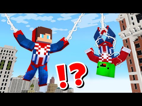 JJ and Mikey in SPIDERMAN CHALLENGE in Minecraft / Maizen animation
