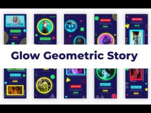 Glow Geometric Instagram Stories After Effects Templates | Metaverse Theme 2022