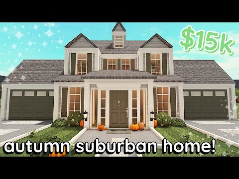 15k Bloxburg Autumn Suburban House Build: 2 Story Tutorial