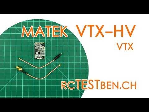 Matek VTX-HV FPV VTX RF Power Testing (25 / 200 / 500mW 40CH FPV VTX) - RCTESTBEN.CH