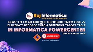 Download the video "How to Load Duplicate Records to one target , Unique records to another Tgt Informatica powercenter"