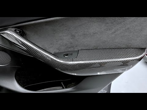 Model Y Front & Rear Door Armrest Overlays 4 Pieces Real Molded Carbon Fiber
