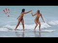 Two Girls One Surfboard 15 People Caught In A Storm Surfing Inlet