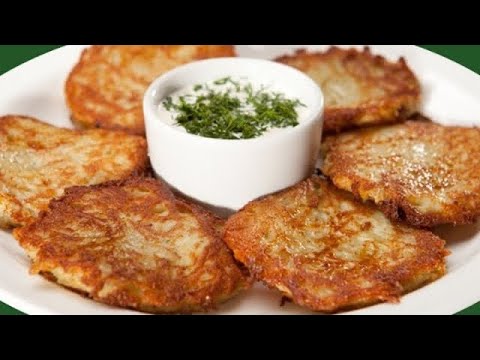 Crunchy potato pancakes without eggs! Quick recipe in 10 minutes