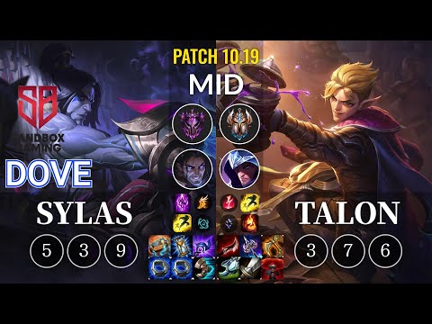 SB Dove Sylas vs Talon Mid - KR Patch 10.19