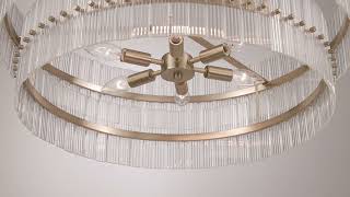 1_Watch A Video About the Possini Euro Emerson Matte Brass Glass 6 Light Tiered Chandelier